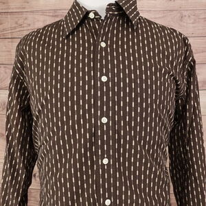 GAP CLASSIC FIT BROWN LONG SLEEVE BUTTON DOWN SHIRT MENS XL